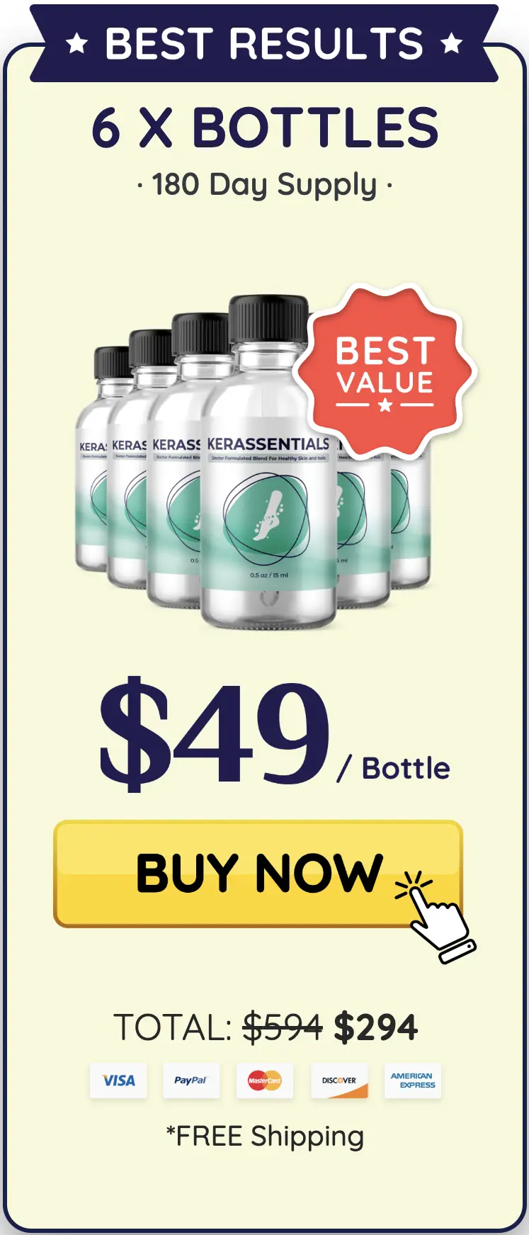 kerassentials 6 bottles